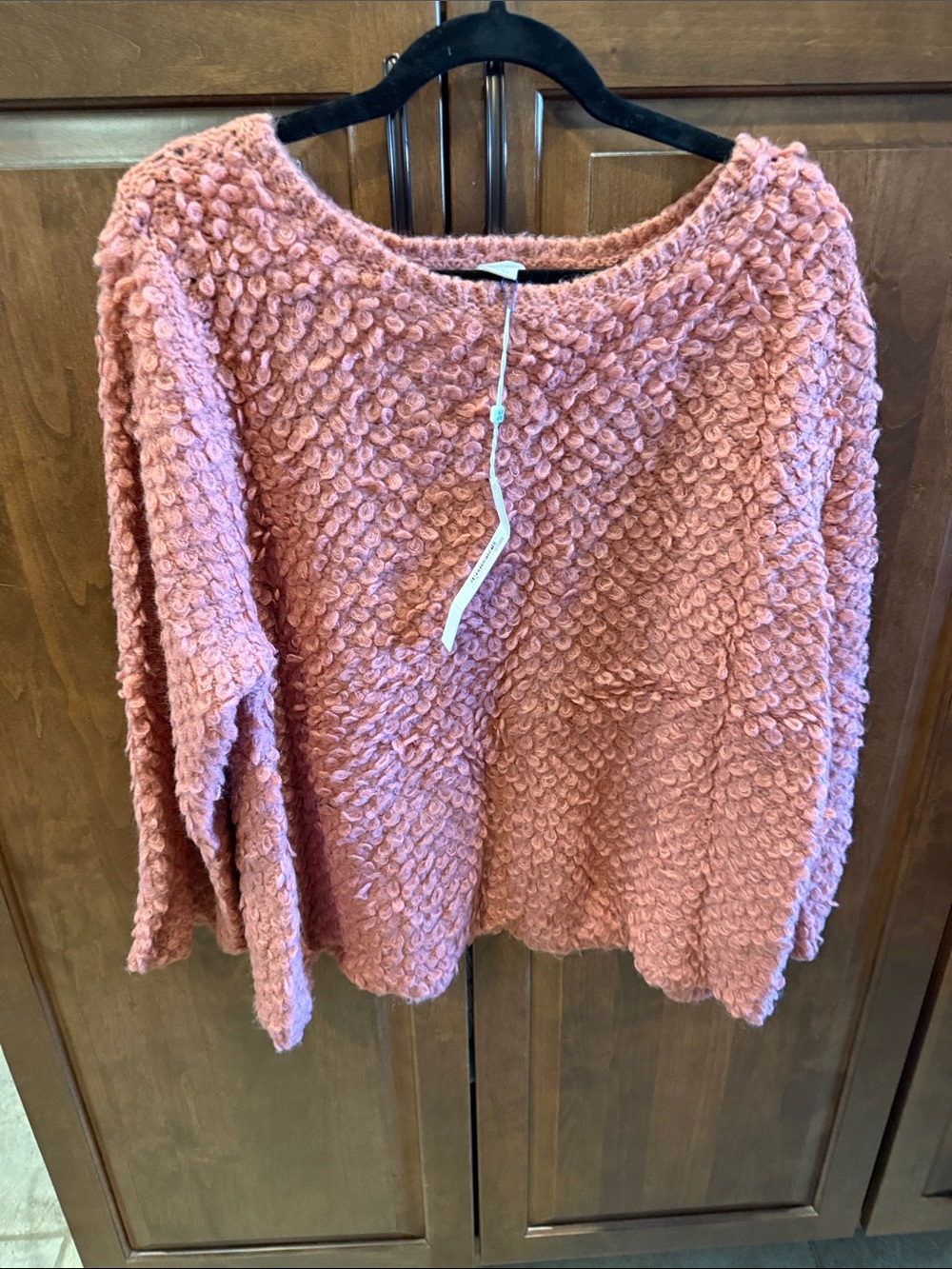 Caslon Peony Pink Loop-Knit Crewneck Sweater - NWT
